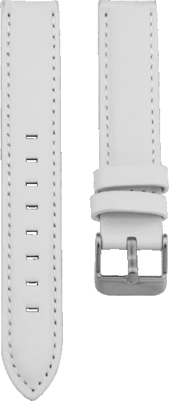 097 / White / Silver Buckle