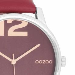 C10373 / 45mm / Silver / Burgundy -Oozoo C10373 3