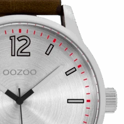 C9048 / 46mm / Silver / Dark Brown -Oozoo C9048 3