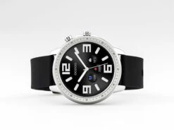 Q300 / 45mm / Silver / Black Rubber -Oozoo Q00300 flat a