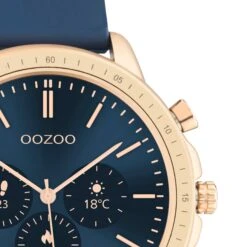 Q326 / 45mm / Dark Blue / Rose Gold -Oozoo Q00326 2