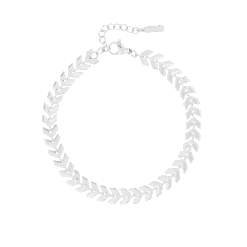 Silver Coloured Bracelet With V-chain