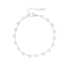 Silver Coloured Bracelet With Hearts