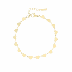 Gold Bracelet With Hearts