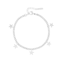 Silver Coloured Bracelet With Stars