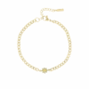 Gold Bracelet With Flower Charm -Oozoo SB 1022