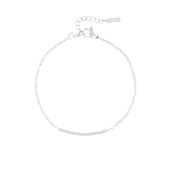 Silver Coloured Bracelet With Rhinestones