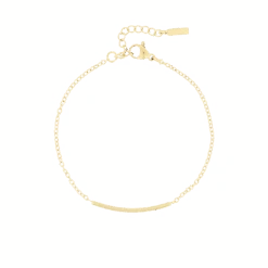 Gold Bracelet With Rhinestones