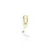 Gold Hoop Earring With Moon Charm 2 Gold Hoop Earring With Moon Charm -Oozoo SE 3001
