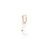 Rose Gold Hoop Earring With Moon Charm -Oozoo SE 3002