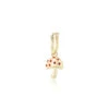 Gold Hoop Earring With Mushroom Charm 2 Gold Hoop Earring With Mushroom Charm -Oozoo SE 3010