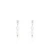 Silver Earrings With Pearl Beads 2 Silver Earrings With Pearl Beads -Oozoo SE 3021
