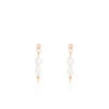Rose Gold Earrings With Pearl Beads