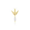 Gold Earring With Swallow