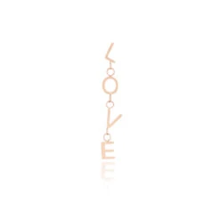 Rose Gold Earring With Love