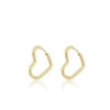 Gold Earrings With Heart Shape 1 Gold Earrings With Heart Shape -Oozoo SE 3045