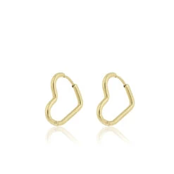 Gold Earrings With Heart Shape