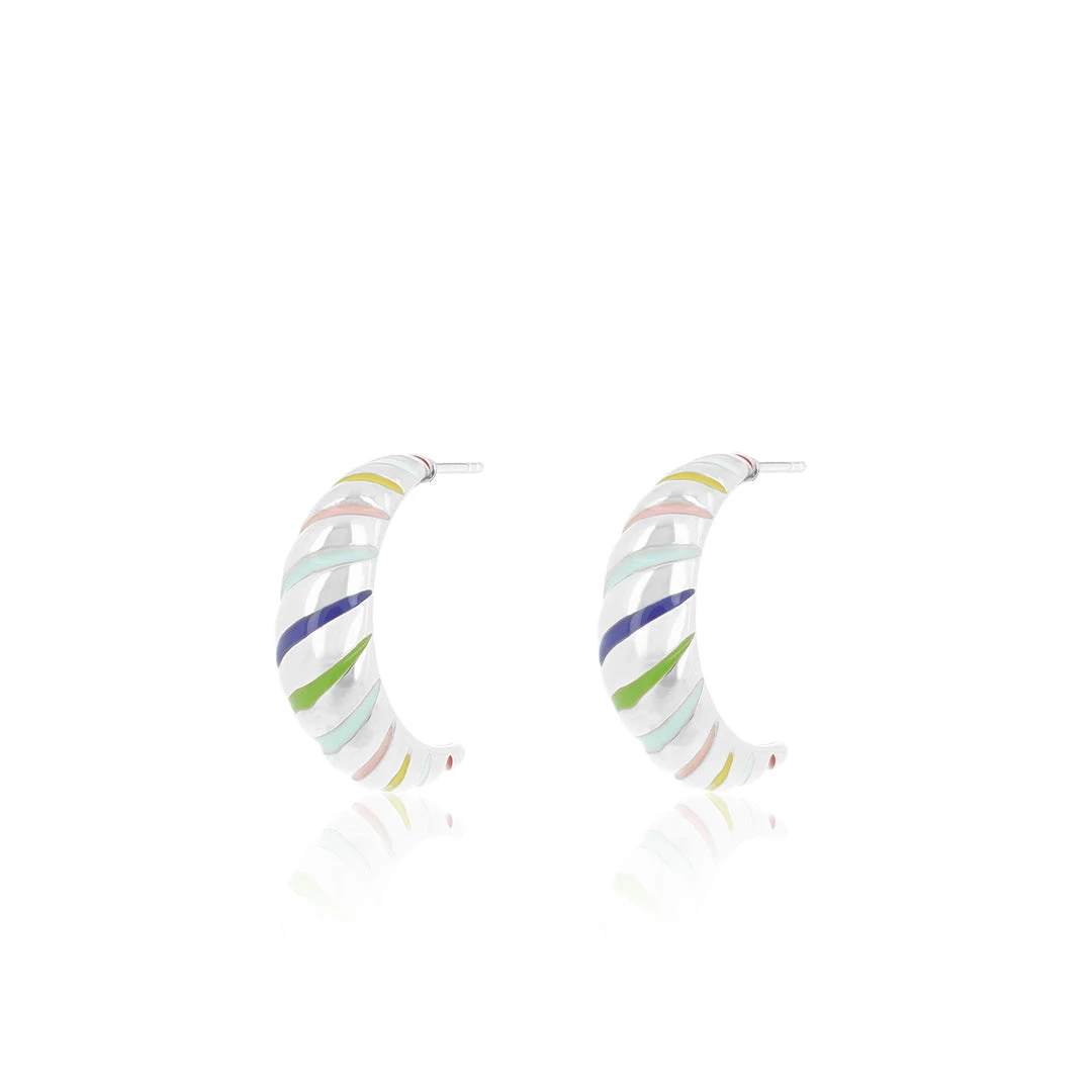 Silver Earrings With Rainbow 3 Silver Earrings With Rainbow