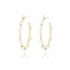 Gold Earrings With Pearls - Large 2 Gold Earrings With Pearls - Large -Oozoo SE 3065 d67d982f 4346 456d 8a81 8a916de2a0e7