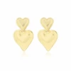Gold Stud Heart Earrings