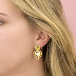 Gold Stud Heart Earrings 7 Gold Stud Heart Earrings -Oozoo SE 3069a 1x1 9c698691 c1f8 44db aff1 2fa931048770