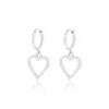 Silver Earrings With Heart Charm -Oozoo SE 3070 c41c0ce0 def5 4638 9bca 17b300d69dc9