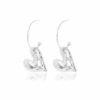 Silver Earrings With Heart