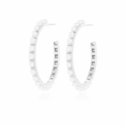 Silver Earrings With Pearls