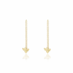 Gold Earrings With Bee -Oozoo SE 3082 zijkant 1x1 1