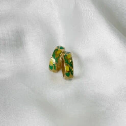 Gold Hoop Earrings With Lemons -Oozoo SE 3094 1