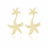 Gold Stud Earrings With Starfishes 2 Gold Stud Earrings With Starfishes -Oozoo SE3093