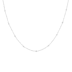Silver Necklace With Dots