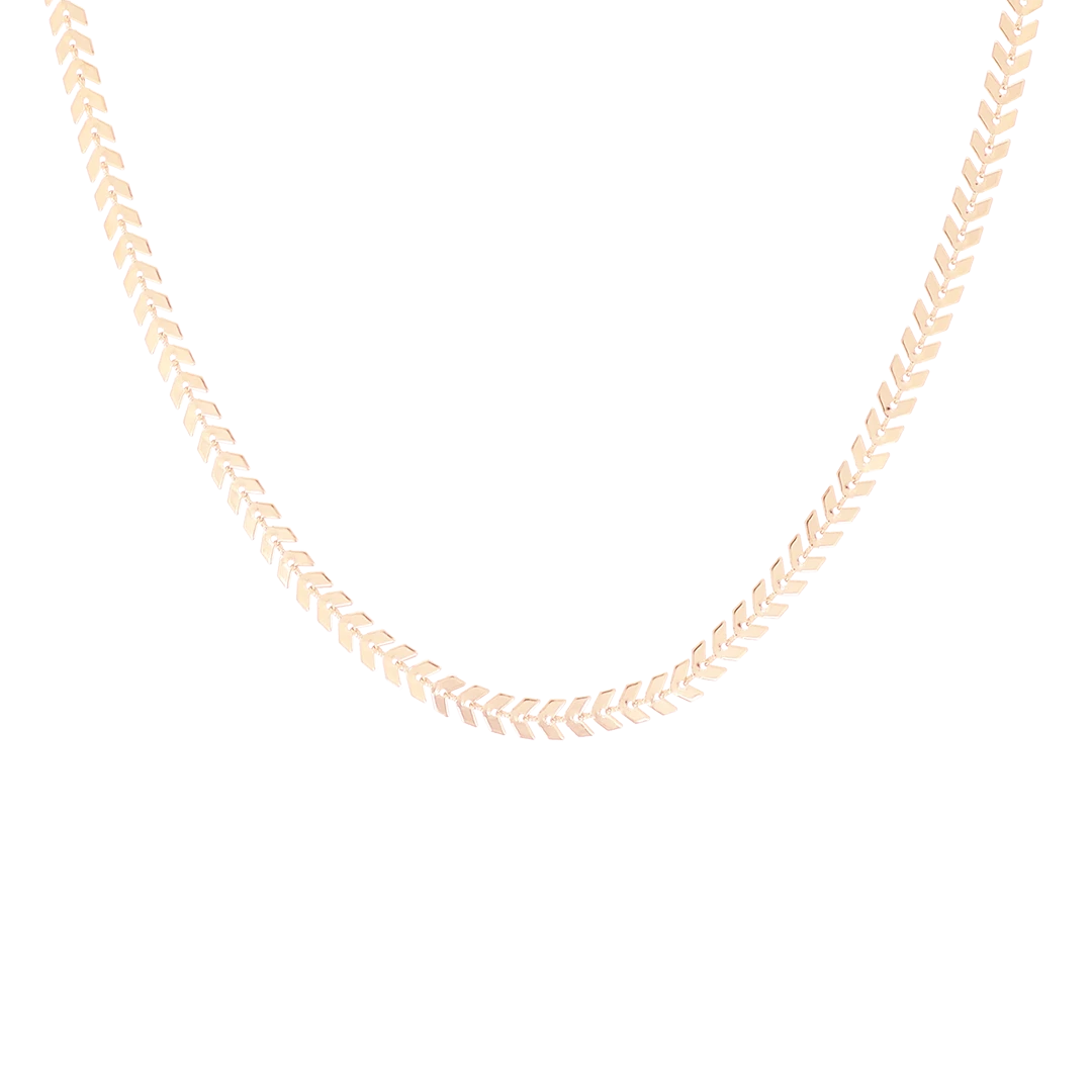 Rose Gold Necklace With V-chain 3 Rose Gold Necklace With V-chain