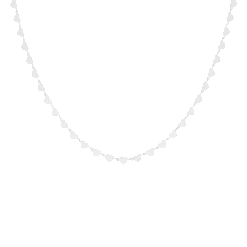 Silver Necklace With Hearts