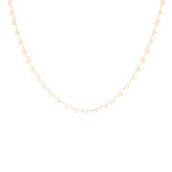 Rose Gold Necklace With Hearts