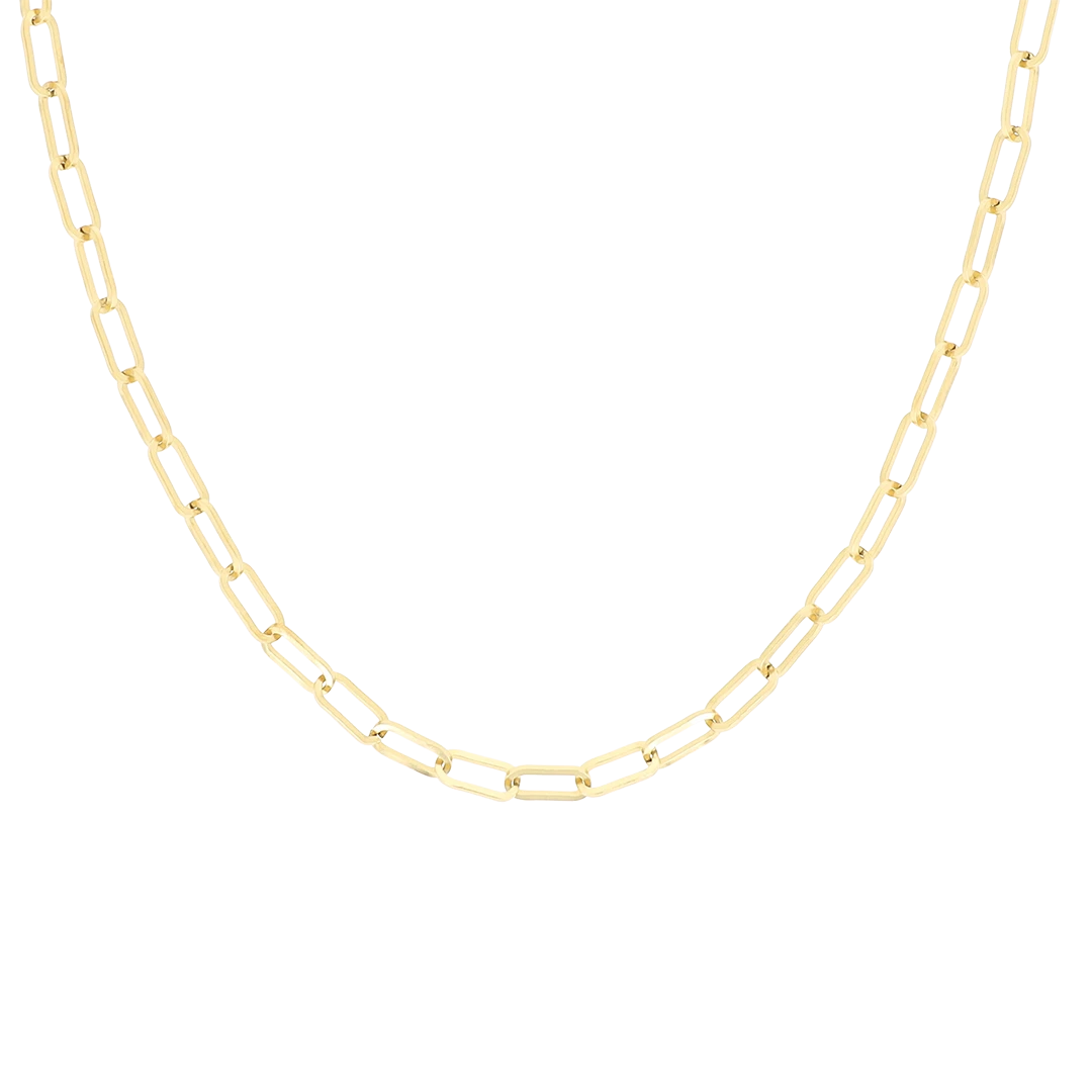 Gold Necklace With Chunky Chain Links 3 Gold Necklace With Chunky Chain Links