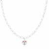 Silver Necklace With Evil Eye Charm
