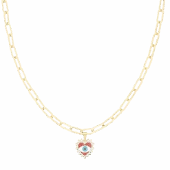 Gold Necklace With Evil Eye Charm
