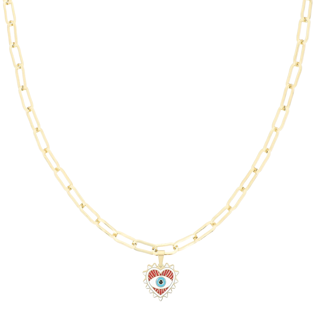 Gold Necklace With Evil Eye Charm 3 Gold Necklace With Evil Eye Charm