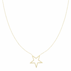 Gold Necklace With Big Star
