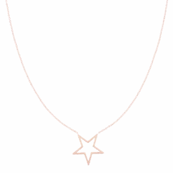 Rose Gold Necklace With Big Star