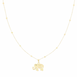 Gold Necklace With Elephant Charm