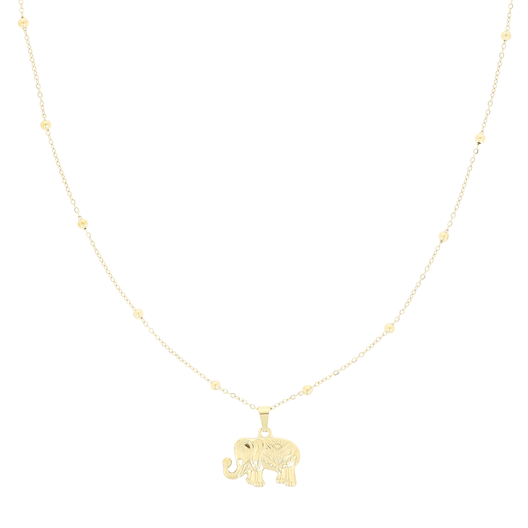 Gold Necklace With Elephant Charm 3 Gold Necklace With Elephant Charm