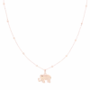 Rose Gold Necklace With Elephant Charm