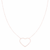 Rose Gold Necklace With Big Heart -Oozoo SN 2029
