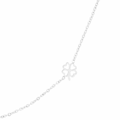 Silver Necklace With A Clover 7 Silver Necklace With A Clover -Oozoo SN 2036 3