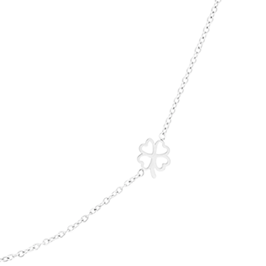 Silver Necklace With A Clover 5 Silver Necklace With A Clover - Image 3