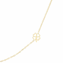 Gold Necklace With A Clover -Oozoo SN 2037 3