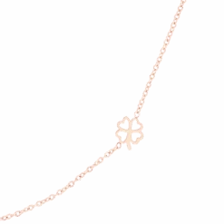 Rose Gold Necklace With A Clover -Oozoo SN 2038 3