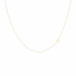 Gold Necklace With A Clover